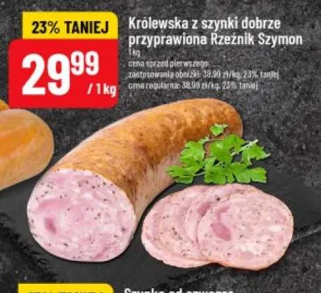 Kiełbasa Królewska z szynki dobrze przyprawiona Rzeźnik Szymon