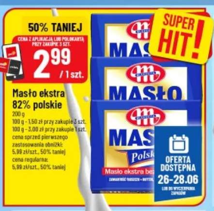 Masło ekstra 82% Polskie Mlekovita