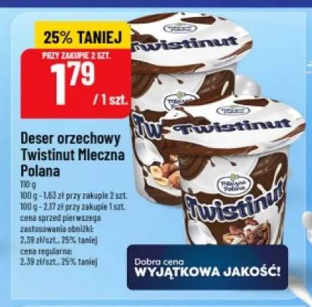 Deser orzechowy Twistinut Mleczna Polana