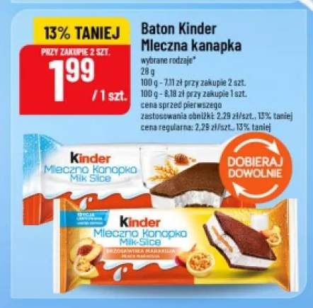 Baton Kinder Mleczna Kanapka +1 wariant