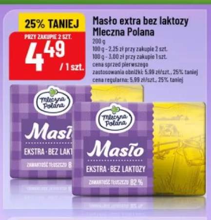 Masło ekstra bez laktozy Mleczna Polana