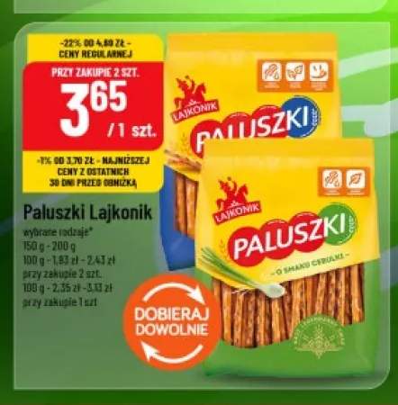 Paluszki słone Lajkonik +1 wariant