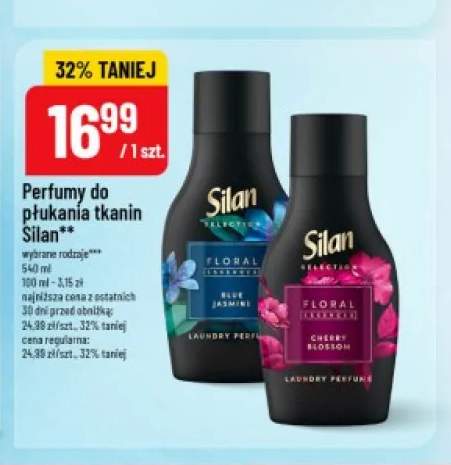 Perfumy do płukania tkanin Silan Selection Blue Jasmine +1 wariant
