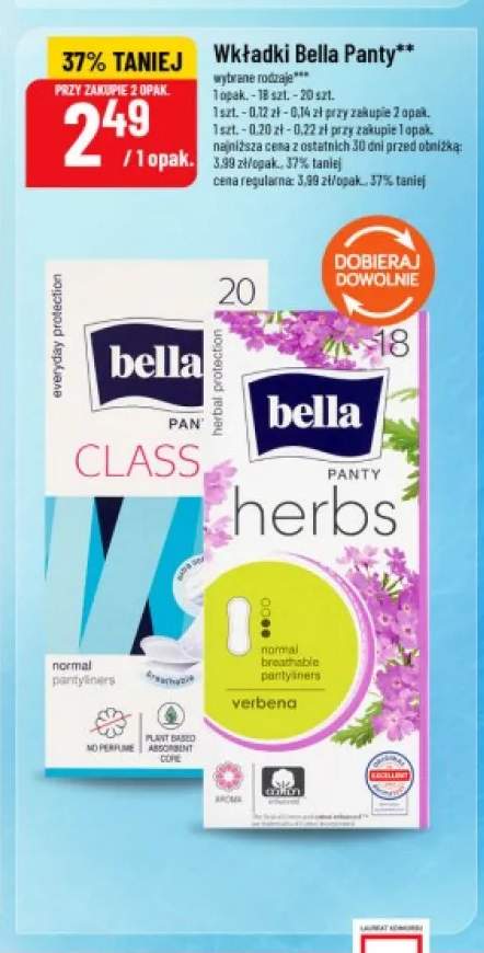 Wkładki higieniczne Bella Panty Classic +1 wariant