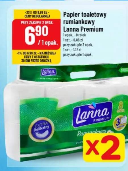 Papier toaletowy rumiankowy Lanna Premium