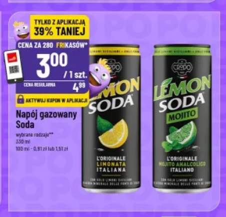 Napój gazowany Lemon Soda +1 wariant