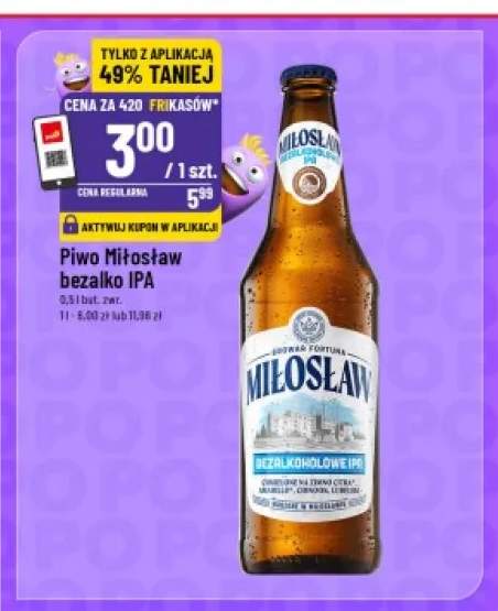 Piwo bezalkoholowe Miłosław bezalko IPA