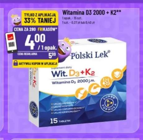 Suplement diety Witamina D3 2000 + K2 Polski Lek