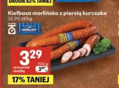 Kiełbasa morlińska z piersią kurczaka Morliny