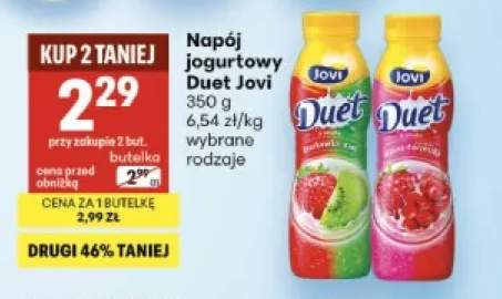 Napój jogurtowy Jovi Duet truskawka kiwi +1 wariant