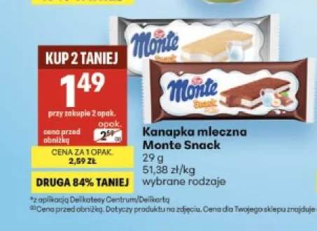 Kanapka mleczna Zott Monte Snack