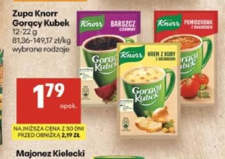 Zupa Knorr Gorący Kubek Barszcz czerwony +2 warianty