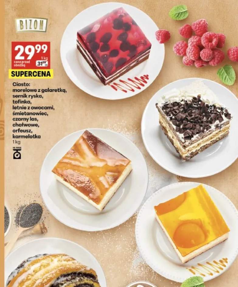 Ciasto morelowe z galaretką Bizon +8 wariantów