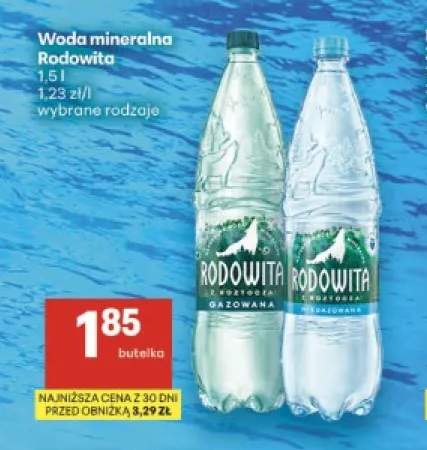 Woda mineralna Rodowita gazowana +1 wariant