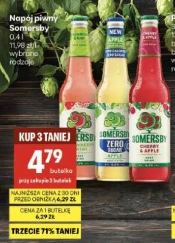 Napój piwny Somersby Strawberry & Kiwi +2 warianty