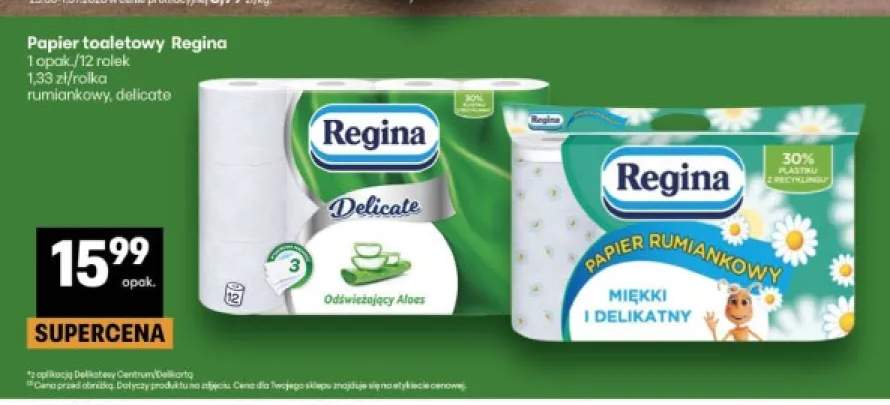Papier toaletowy Regina Delicate +1 wariant