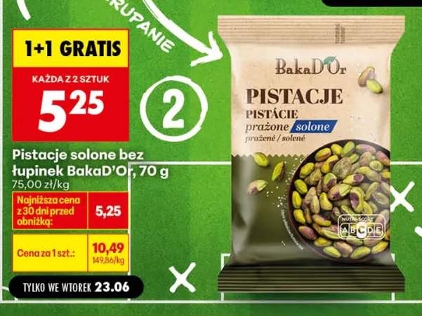 Pistacje solone bez łupinek BakaD'Or