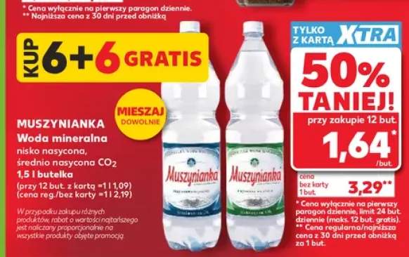 Woda mineralna Muszynianka nisko nasycona +1 wariant