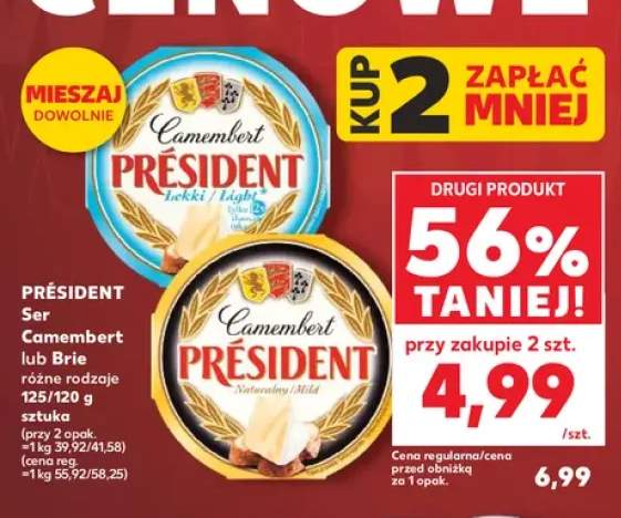 Ser Camembert Président Naturalny +2 warianty