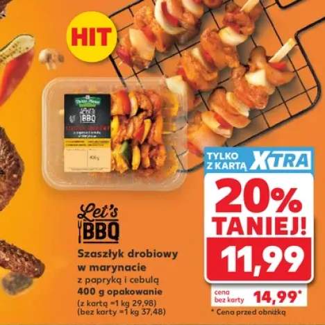 Szaszłyk drobiowy w marynacie z papryką i cebulą Let's BBQ