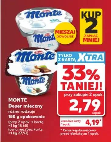 Deser mleczny Monte