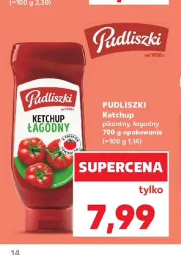 Ketchup łagodny Pudliszki +1 wariant