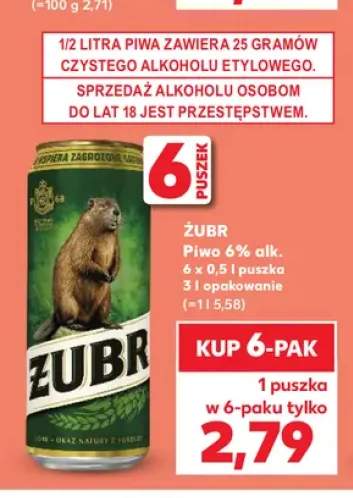 Piwo Żubr 6-pak 500 ml