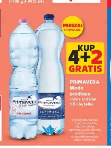Woda źródlana Primavera niegazowana +1 wariant
