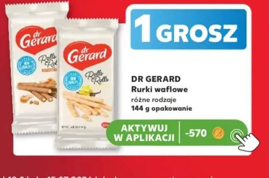 Rurki waflowe Dr Gerard Rolls Rolls o smaku śmietankowym +1 wariant