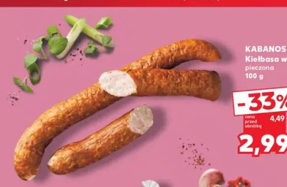 Kiełbasa wiejska pieczona Kabanos