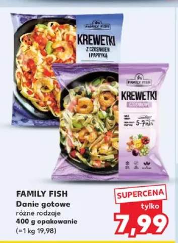 Danie gotowe z krewetkami Family Fish z czosnkiem i papryką +1 wariant