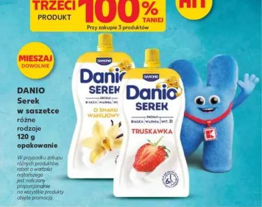 Serek homogenizowany waniliowy Danio +1 wariant