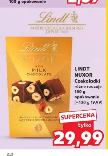 Czekoladki Lindt Nuxor Milk Chocolate