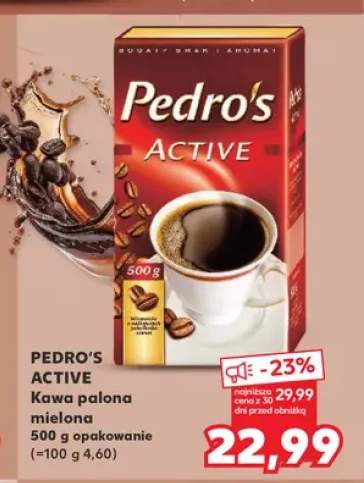 Kawa palona mielona Pedro's Active