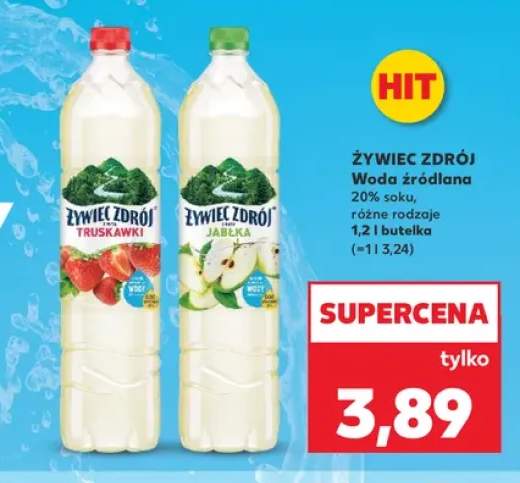 Woda źródlana Żywiec Zdrój z sokiem 20% truskawkowa +1 wariant