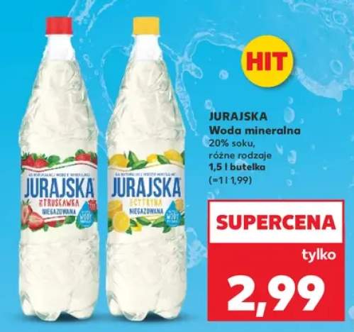 Woda mineralna Jurajska Truskawka +1 wariant