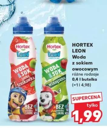 Woda z sokiem owocowym Hortex Leon Winogrono +1 wariant