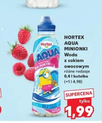 Woda z sokiem owocowym Hortex Aqua Minionki Malinowy