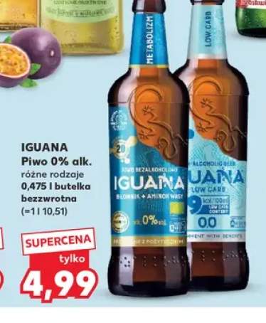 Piwo bezalkoholowe Iguana Błonnik + Aminokwasy +1 wariant