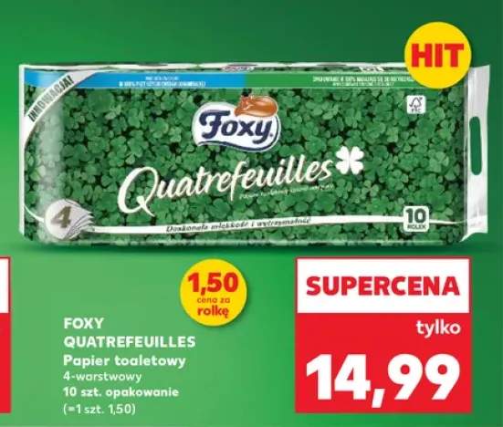 Papier toaletowy Foxy Quatrefeuilles