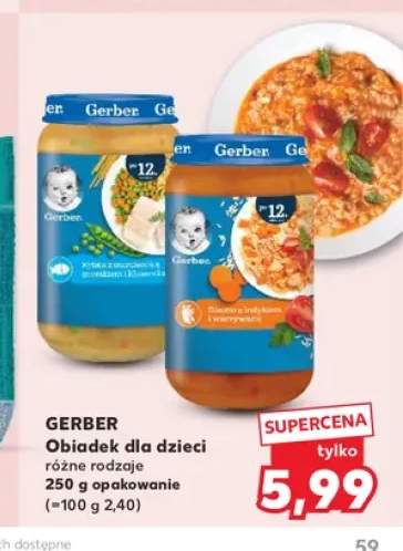Obiadek Gerber Rybka z marchewką groszkiem i kluseczkami +1 wariant