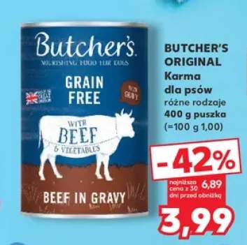 Karma dla psów Butcher's Original z wołowiną w sosie