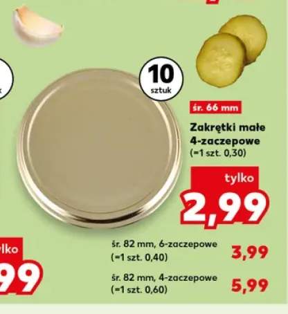 Zakrętki śr. 82 mm 4-zaczepowe +2 warianty