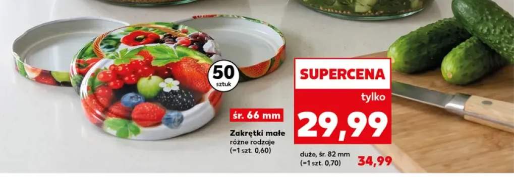 Zakrętki do słoików duże śr. 82 mm +1 wariant