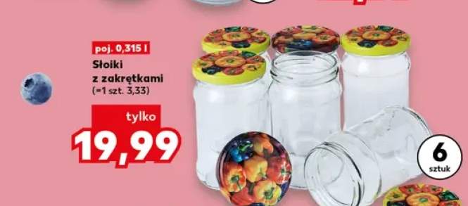 Słoiki z zakrętkami 6-pak 0,315 l