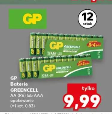 Baterie GP GREENCELL AA +1 wariant