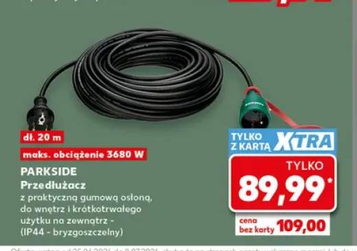 Przedłużacz bębnowy Parkside 20 m
