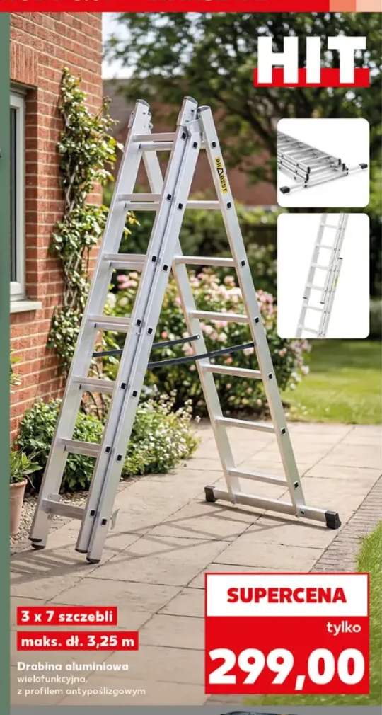 Drabina aluminiowa wielofunkcyjna Drabest