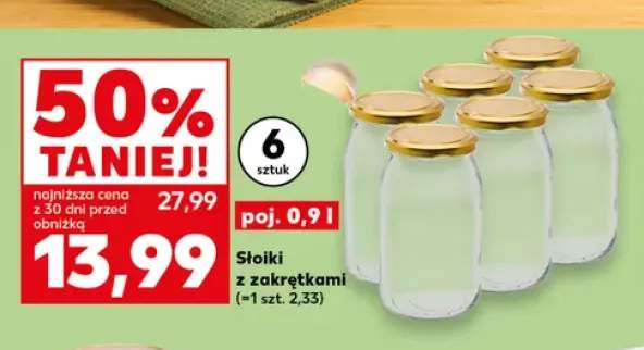 Słoiki z zakrętkami 6-pak 0,9 l