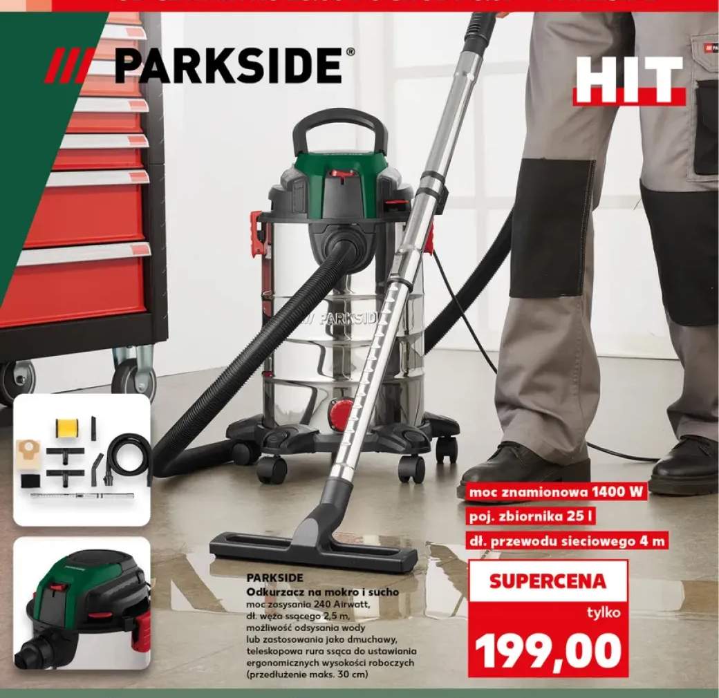 Odkurzacz na mokro i sucho Parkside